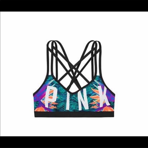 VS Pink Ultimate Push Up Sports Bra Tropical - Picture 4 of 6